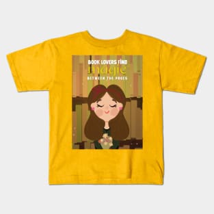 Book lovers find magic between pages Kids T-Shirt